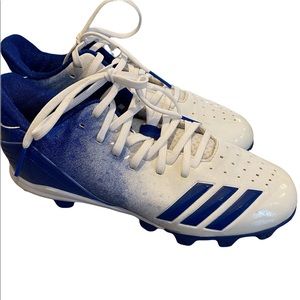 blue addidas cleats